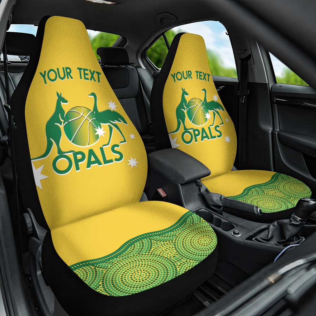 Custom Australia Opals Car Seat Cover Indigenous Art