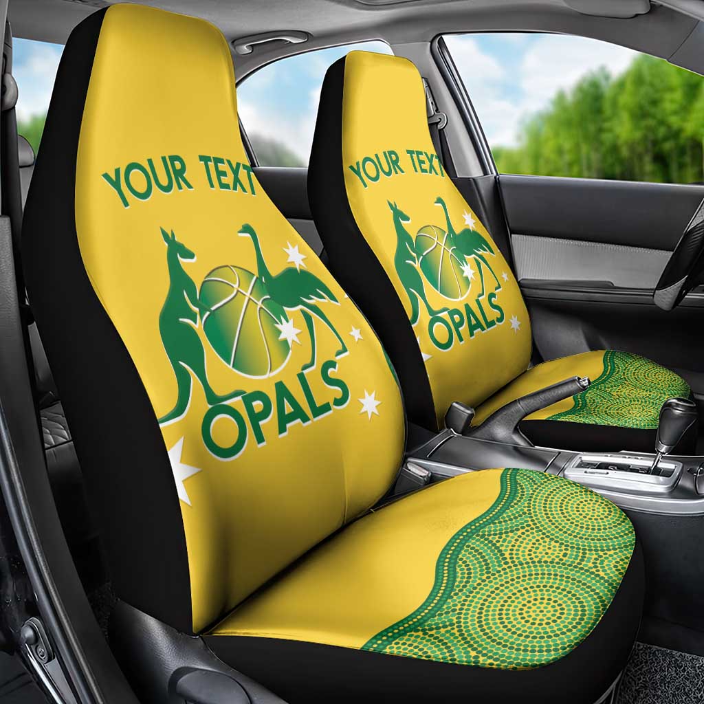 Custom Australia Opals Car Seat Cover Indigenous Art