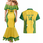 Custom Australia Opals Couples Matching Mermaid Dress and Hawaiian Shirt Indigenous Art