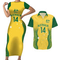 Custom Australia Opals Couples Matching Short Sleeve Bodycon Dress and Hawaiian Shirt Indigenous Art