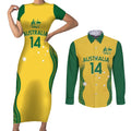 Custom Australia Opals Couples Matching Short Sleeve Bodycon Dress and Long Sleeve Button Shirt Indigenous Art