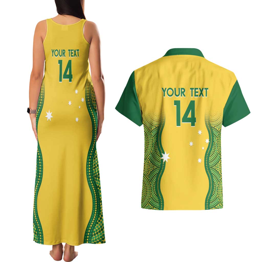 Custom Australia Opals Couples Matching Tank Maxi Dress and Hawaiian Shirt Indigenous Art