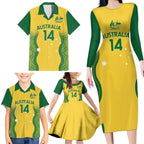 Custom Australia Opals Family Matching Long Sleeve Bodycon Dress and Hawaiian Shirt Indigenous Art