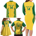 Custom Australia Opals Family Matching Long Sleeve Bodycon Dress and Hawaiian Shirt Indigenous Art