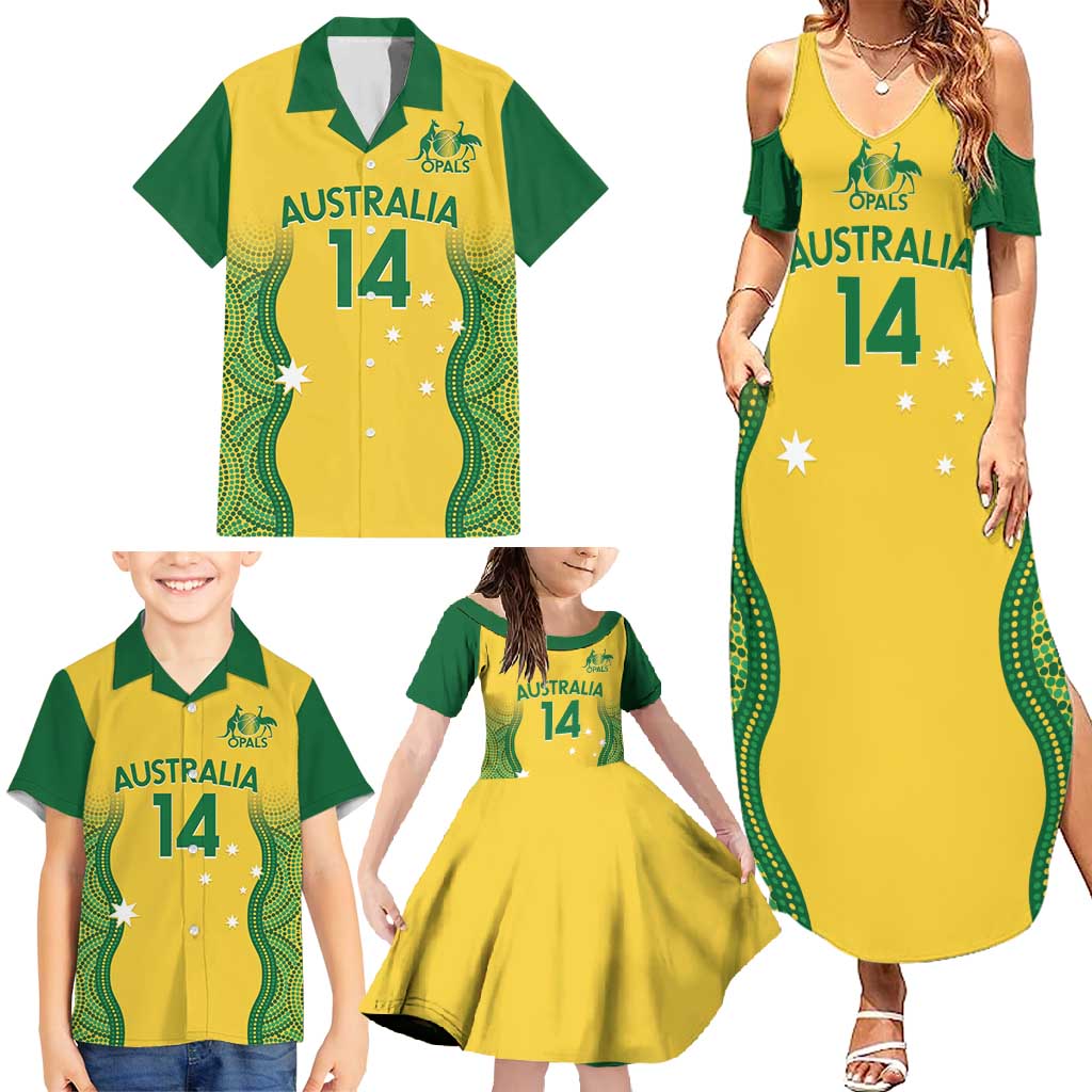 Custom Australia Opals Family Matching Summer Maxi Dress and Hawaiian Shirt Indigenous Art