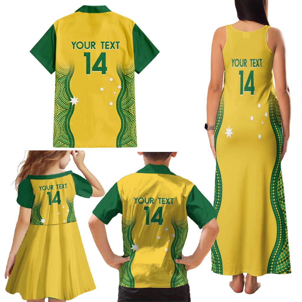 Custom Australia Opals Family Matching Tank Maxi Dress and Hawaiian Shirt Indigenous Art