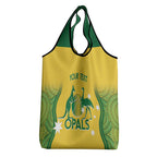 Custom Australia Opals Grocery Bag Indigenous Art