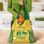 Custom Australia Opals Grocery Bag Indigenous Art