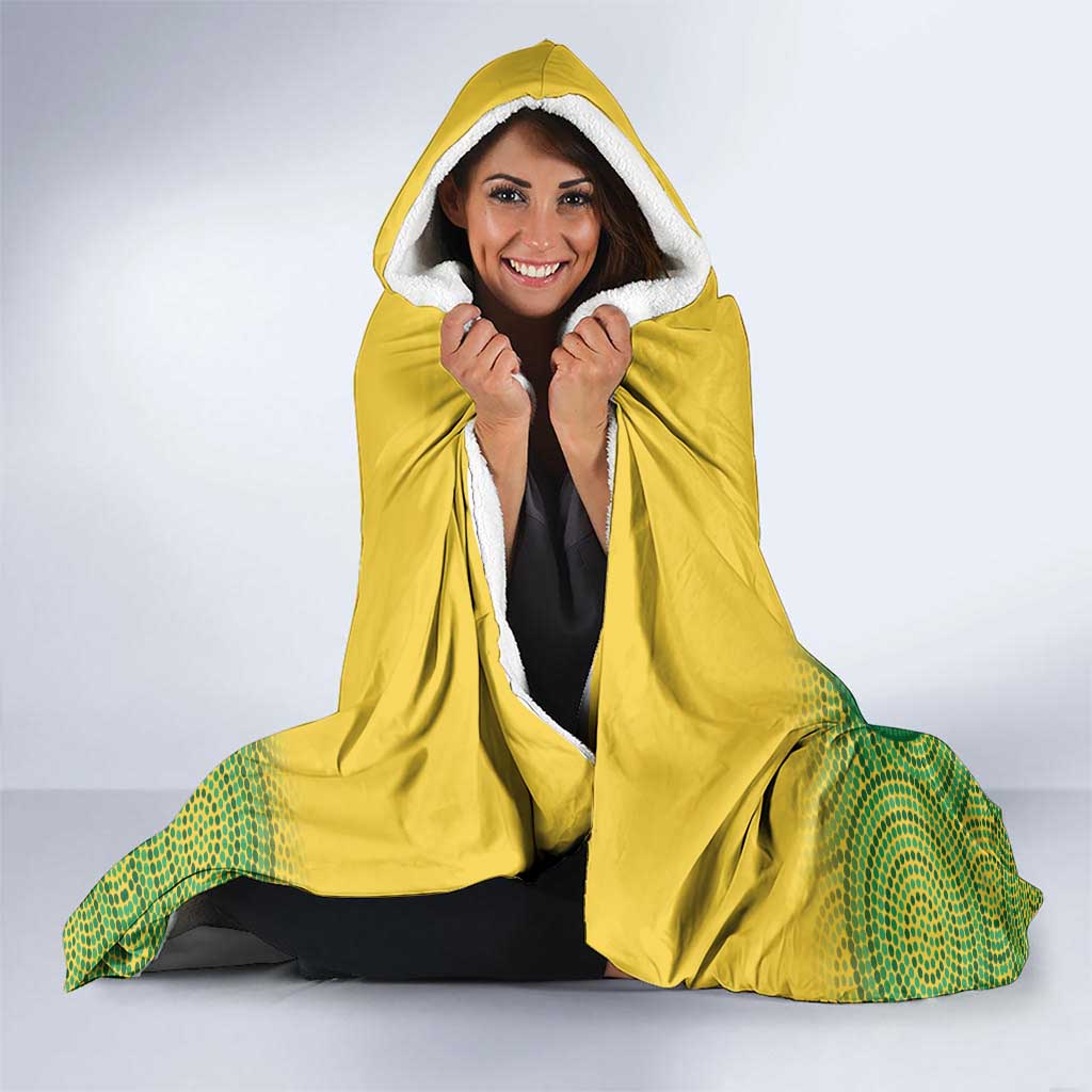 Custom Australia Opals Hooded Blanket Indigenous Art