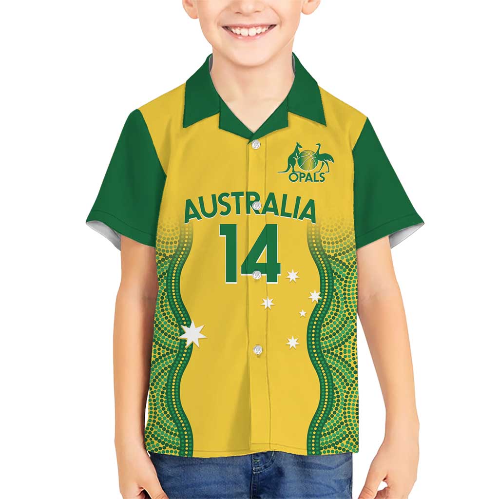 Custom Australia Opals Kid Hawaiian Shirt Indigenous Art