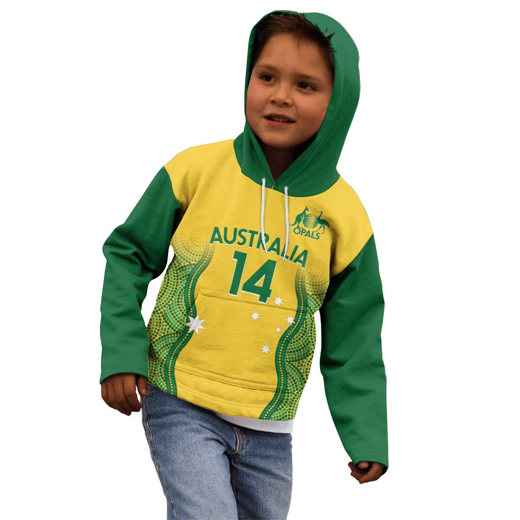 Custom Australia Opals Kid Hoodie Indigenous Art