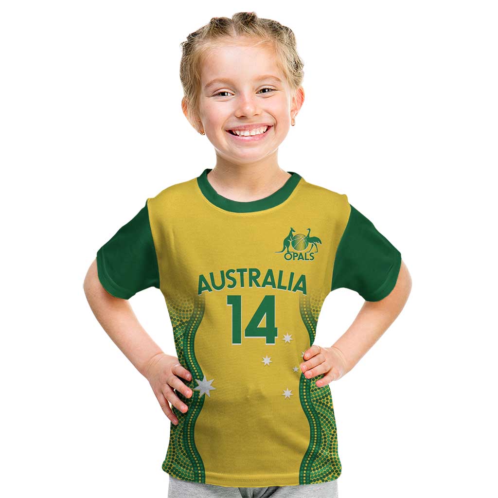 Custom Australia Opals Kid T Shirt Indigenous Art
