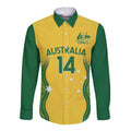 Custom Australia Opals Long Sleeve Button Shirt Indigenous Art