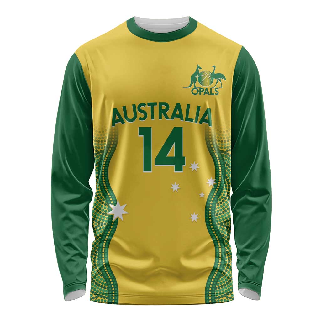 Custom Australia Opals Long Sleeve Shirt Indigenous Art