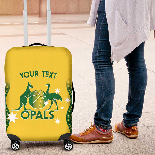Custom Australia Opals Luggage Cover Indigenous Art
