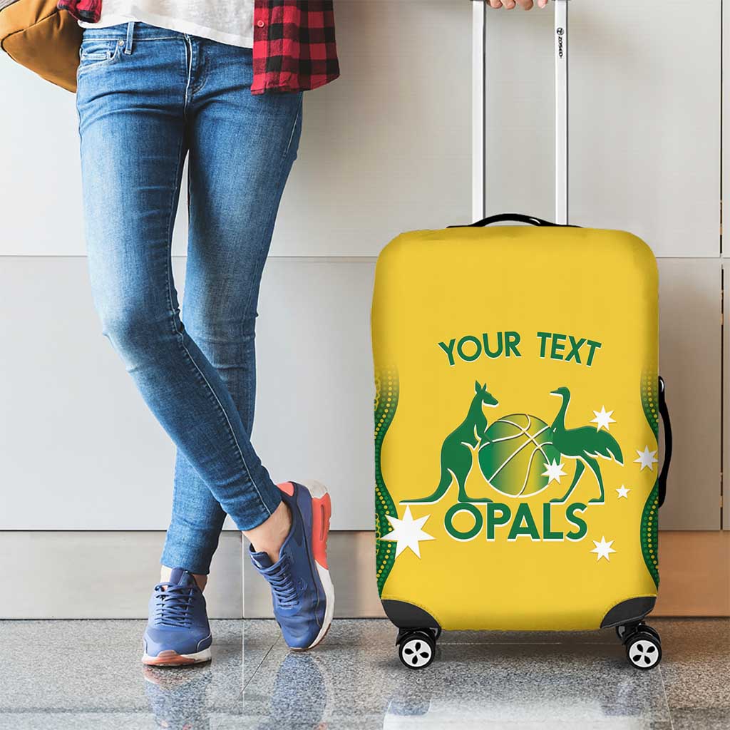 Custom Australia Opals Luggage Cover Indigenous Art