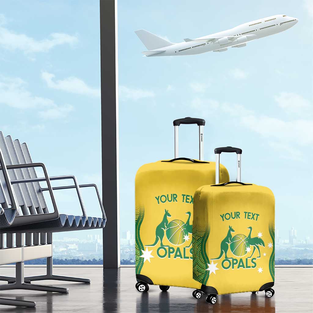 Custom Australia Opals Luggage Cover Indigenous Art