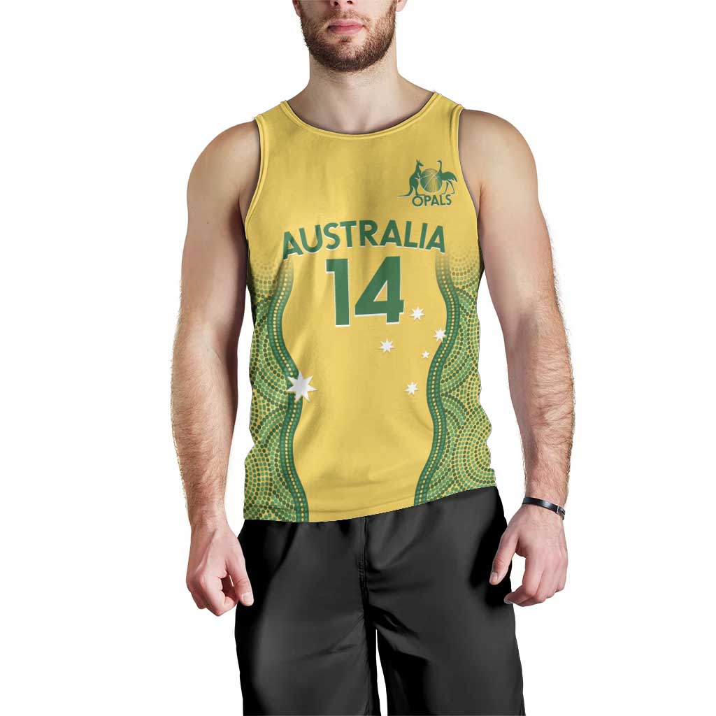 Custom Australia Opals Men Tank Top Indigenous Art