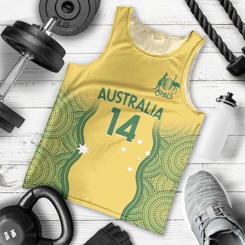 Custom Australia Opals Men Tank Top Indigenous Art