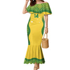 Custom Australia Opals Mermaid Dress Indigenous Art