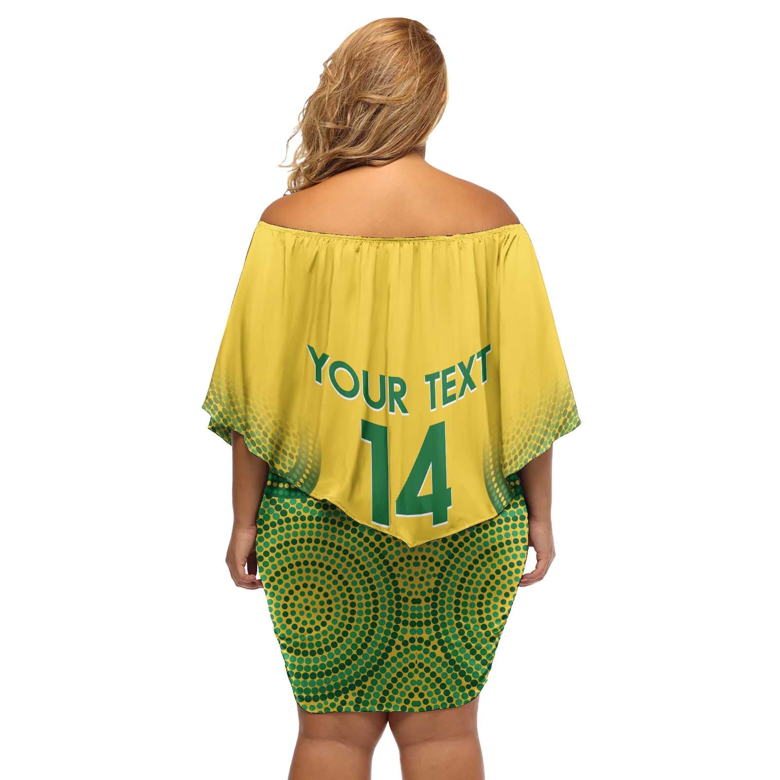 Custom Australia Opals Off Shoulder Short Dress Indigenous Art