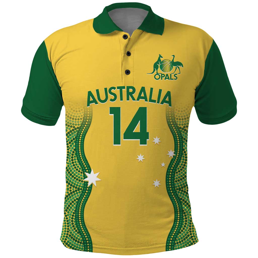 Custom Australia Opals Polo Shirt Indigenous Art