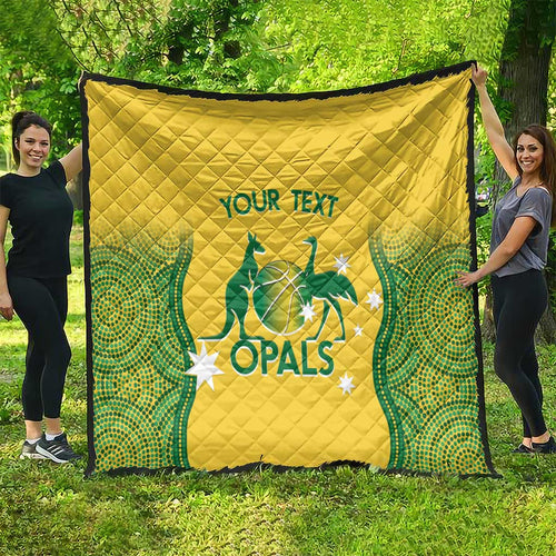 Custom Australia Opals Quilt Indigenous Art