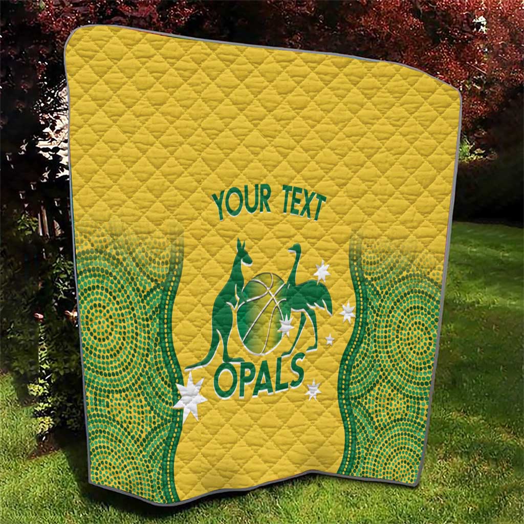 Custom Australia Opals Quilt Indigenous Art
