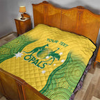 Custom Australia Opals Quilt Indigenous Art