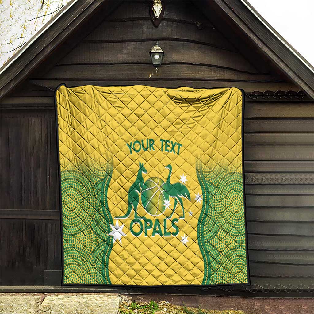 Custom Australia Opals Quilt Indigenous Art