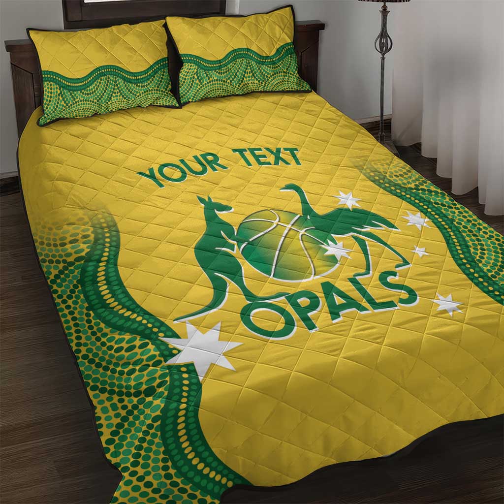 Custom Australia Opals Quilt Bed Set Indigenous Art