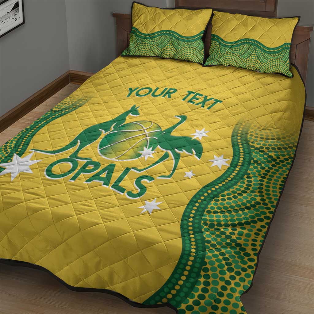 Custom Australia Opals Quilt Bed Set Indigenous Art