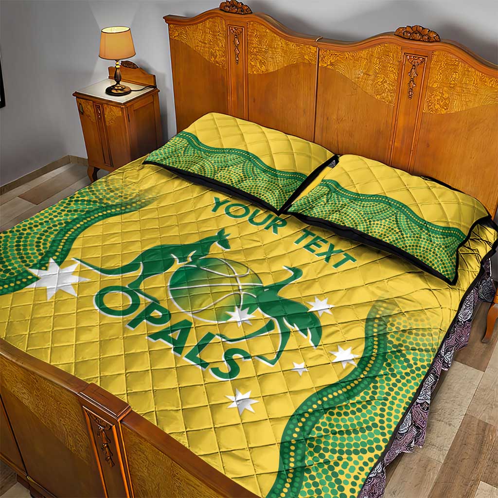 Custom Australia Opals Quilt Bed Set Indigenous Art