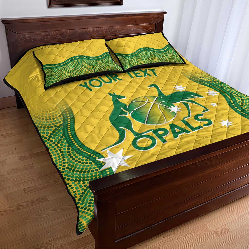 Custom Australia Opals Quilt Bed Set Indigenous Art
