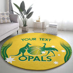 Custom Australia Opals Round Carpet Indigenous Art