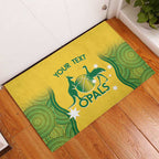 Custom Australia Opals Rubber Doormat Indigenous Art