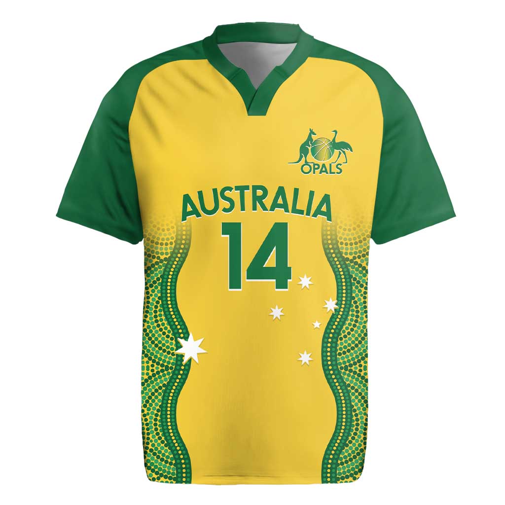 Custom Australia Opals Rugby Jersey Indigenous Art