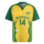 Custom Australia Opals Rugby Jersey Indigenous Art