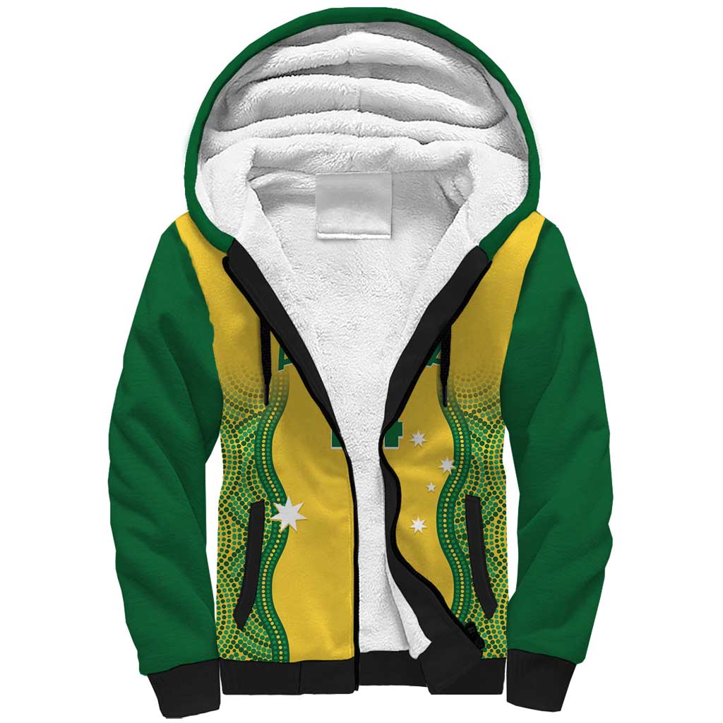 Custom Australia Opals Sherpa Hoodie Indigenous Art