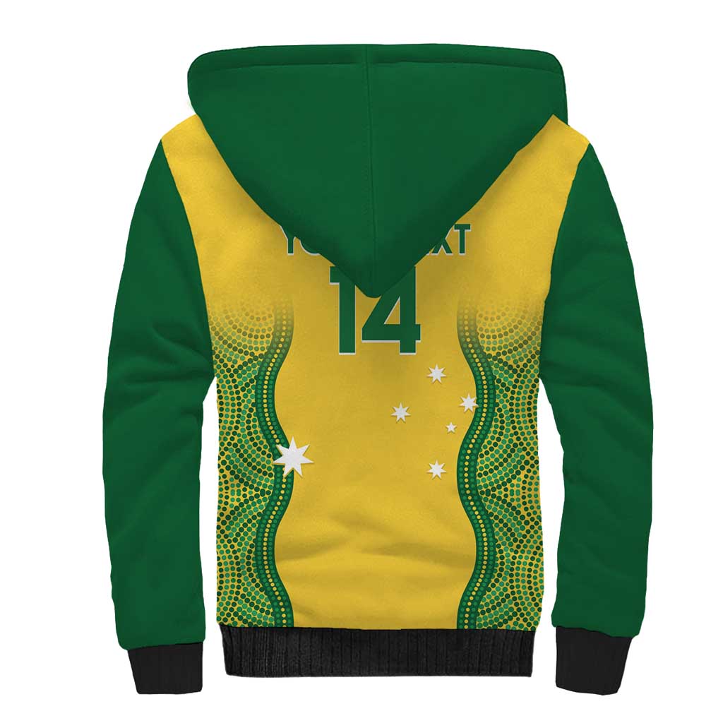 Custom Australia Opals Sherpa Hoodie Indigenous Art