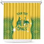 Custom Australia Opals Shower Curtain Indigenous Art