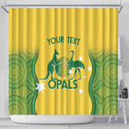 Custom Australia Opals Shower Curtain Indigenous Art