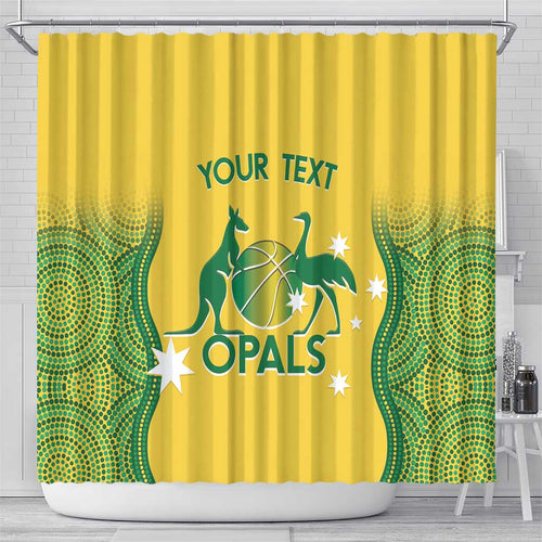Custom Australia Opals Shower Curtain Indigenous Art