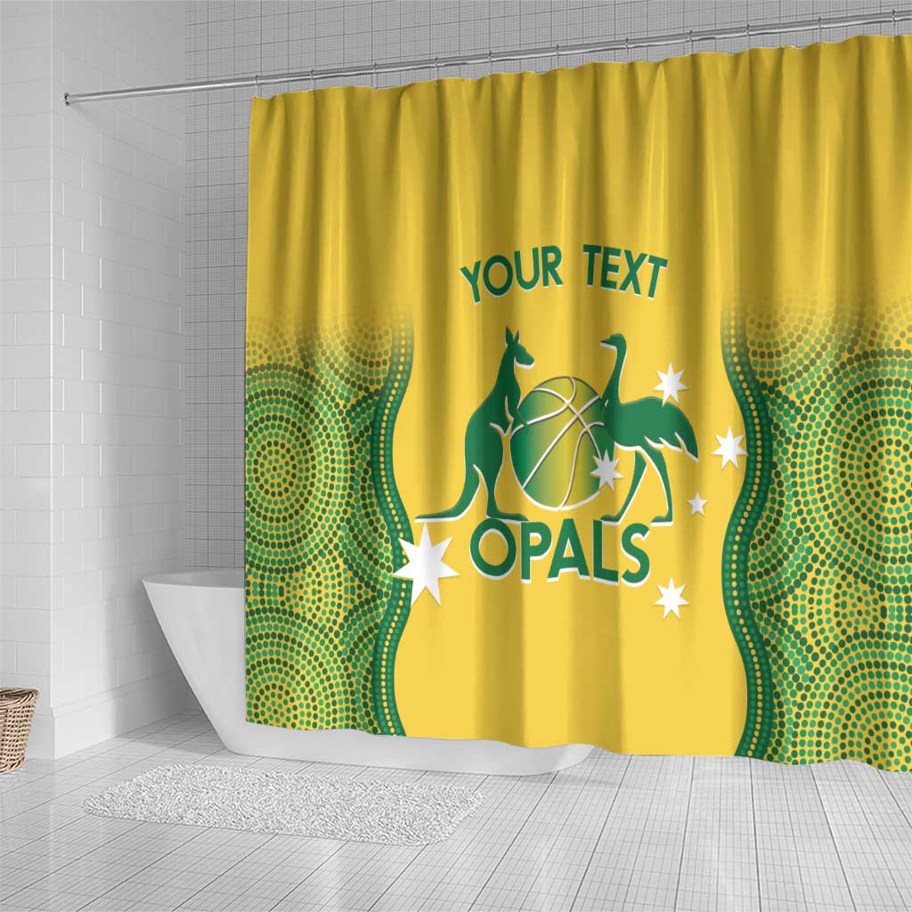 Custom Australia Opals Shower Curtain Indigenous Art