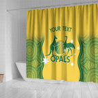 Custom Australia Opals Shower Curtain Indigenous Art
