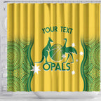 Custom Australia Opals Shower Curtain Indigenous Art