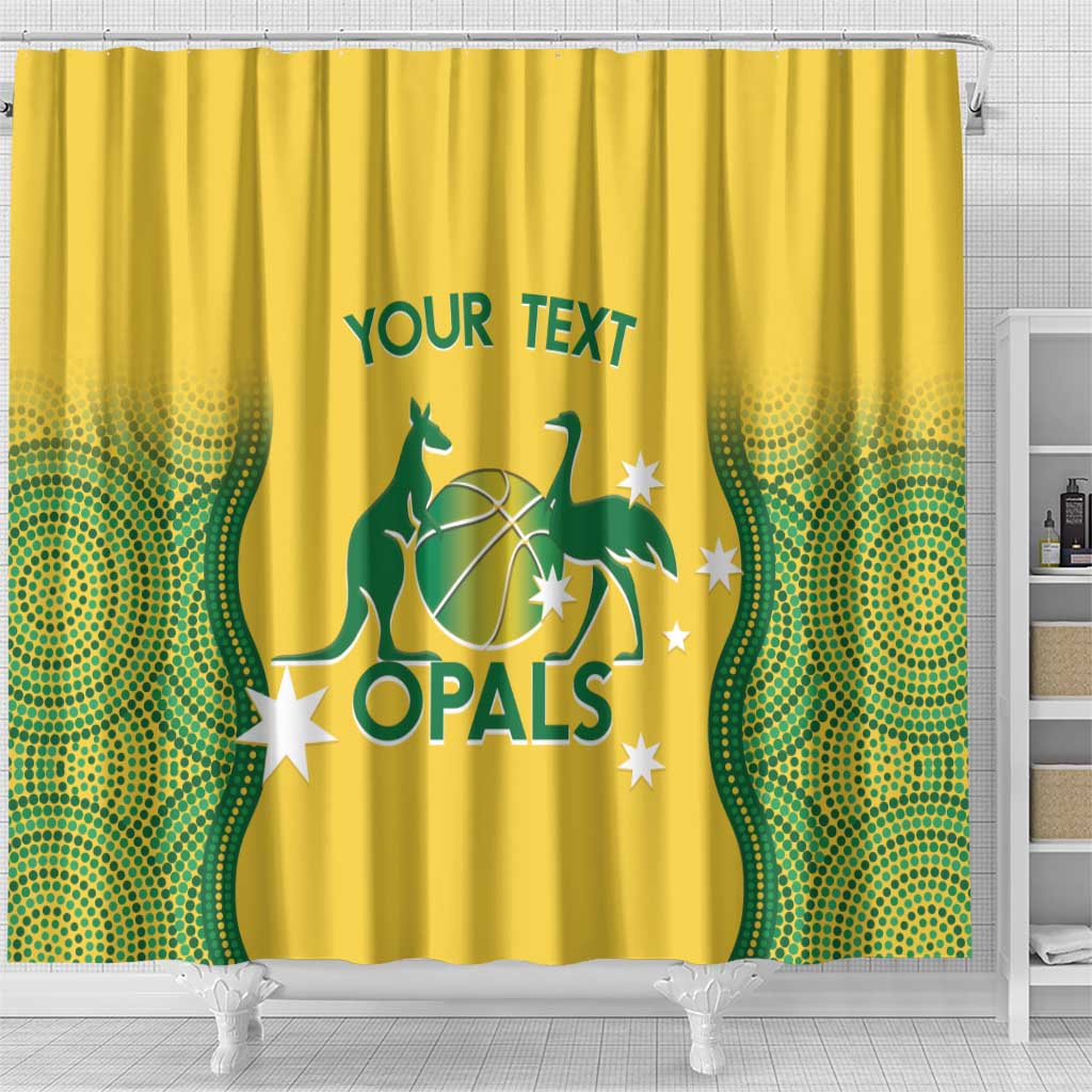 Custom Australia Opals Shower Curtain Indigenous Art