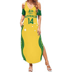 Custom Australia Opals Summer Maxi Dress Indigenous Art