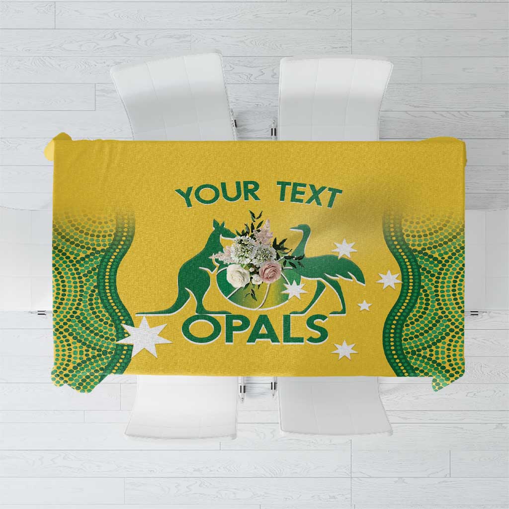 Custom Australia Opals Tablecloth Indigenous Art