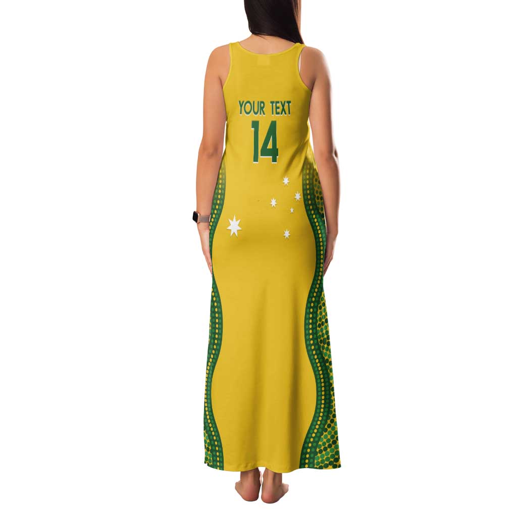 Custom Australia Opals Tank Maxi Dress Indigenous Art